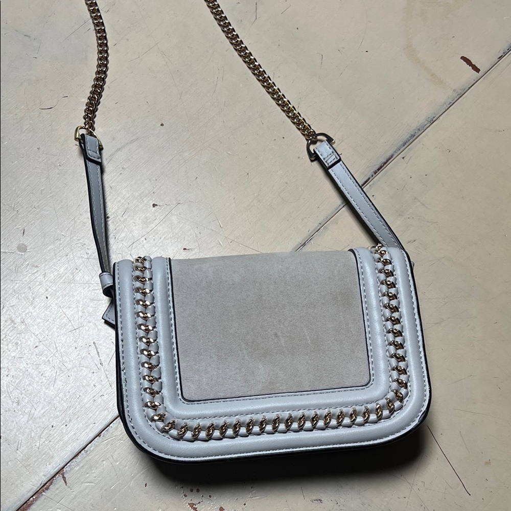 Topshop Lt Blue Crossbody Bag with Chain Detail